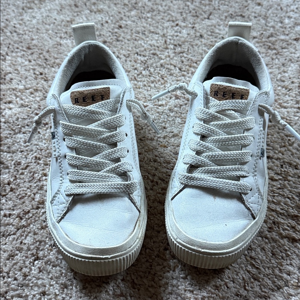 Reef Lay Day Dawn White Lace-Up Sneakers